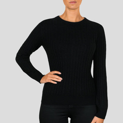 Cashmere Cable Round Neck Jumper