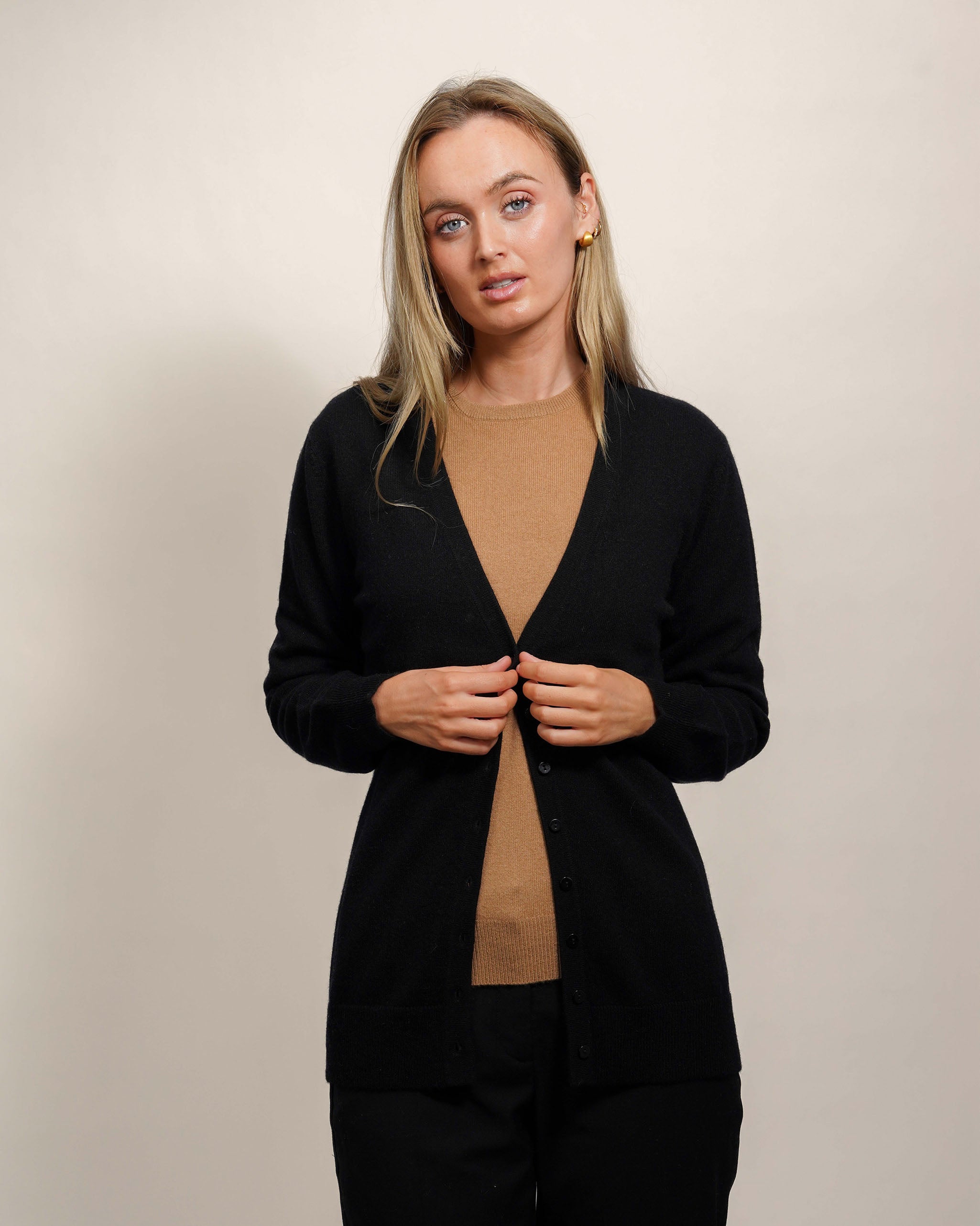 Cashmere Long V-Neck Cardigan