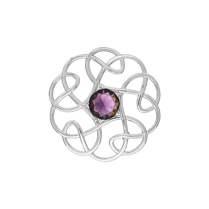 Silver Scottish Minimal Knot Brooch