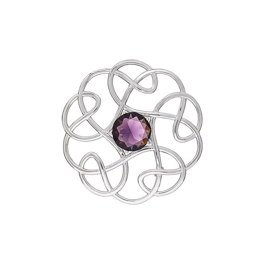 Silver Scottish Minimal Knot Brooch