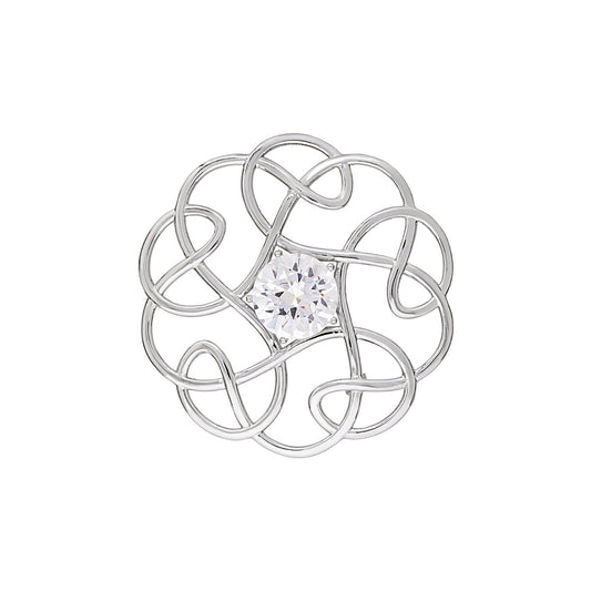 Silver Scottish Minimal Knot Brooch