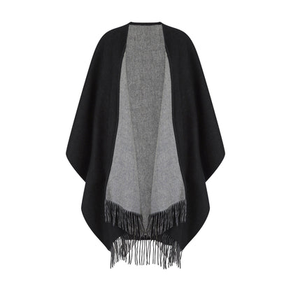 Reversible Lambswool Ruana