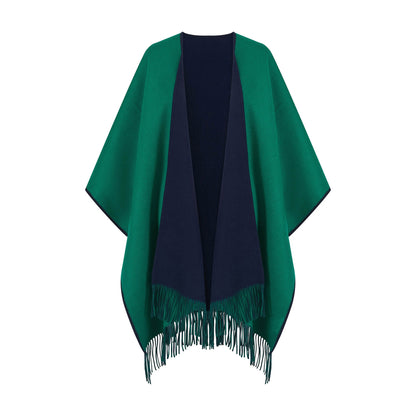 Reversible Lambswool Ruana