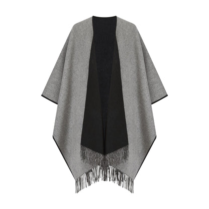Reversible Lambswool Ruana