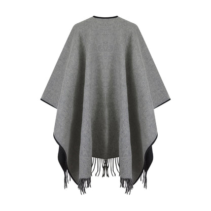Reversible Lambswool Ruana