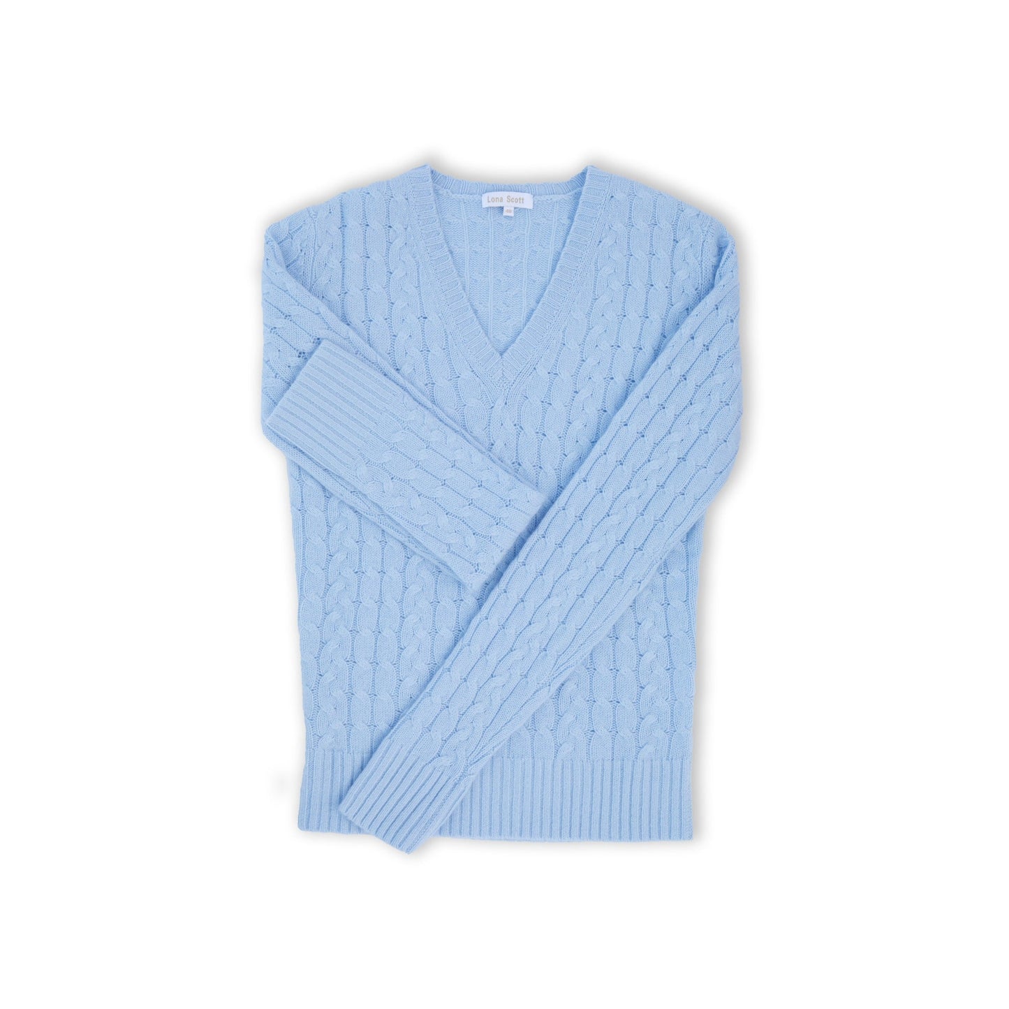Women's Cashmere Cable V-Neck Jumper