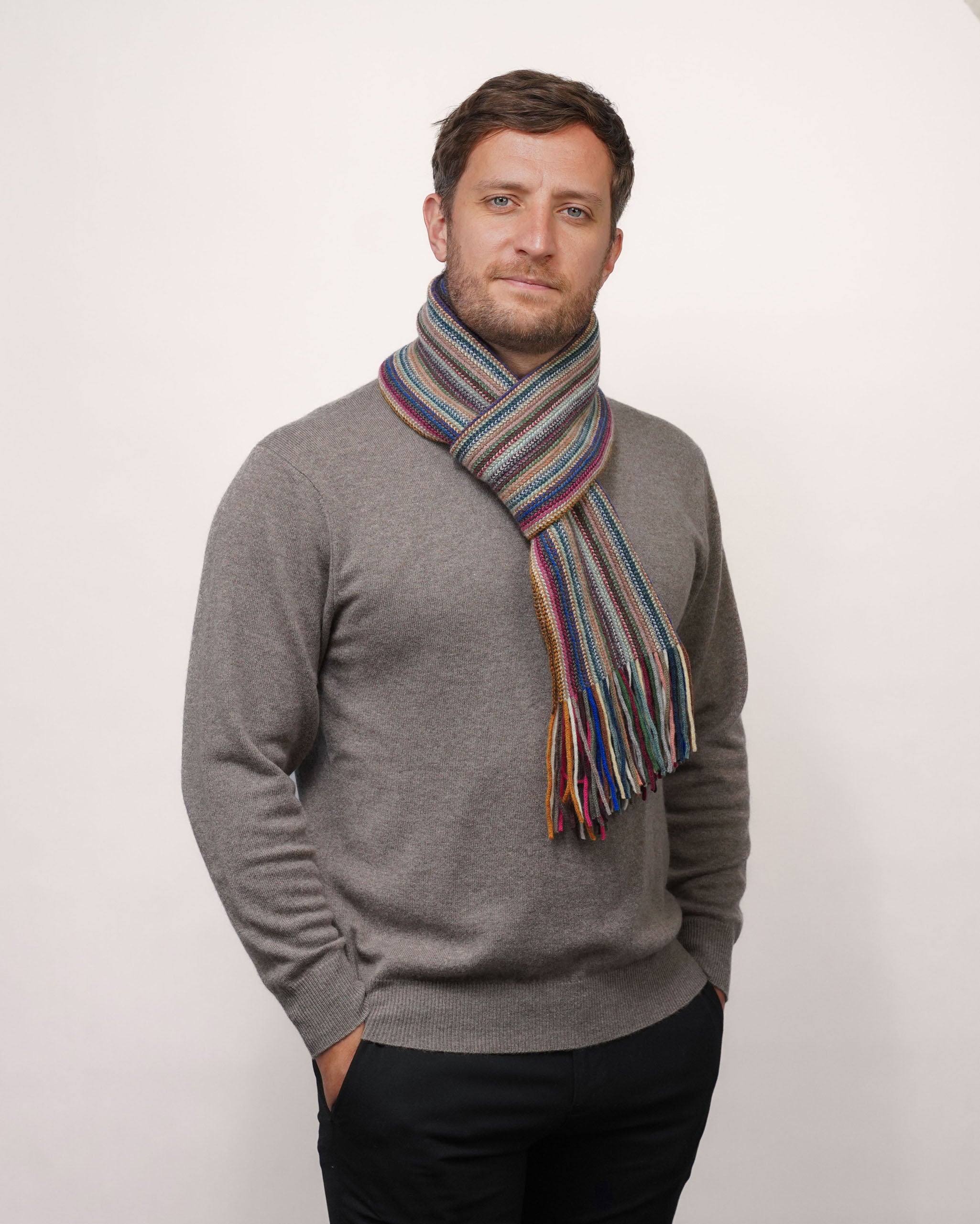 Lambswool Striped Scarf
