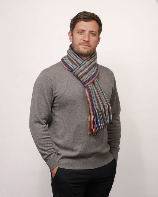 Lambswool Striped Scarf