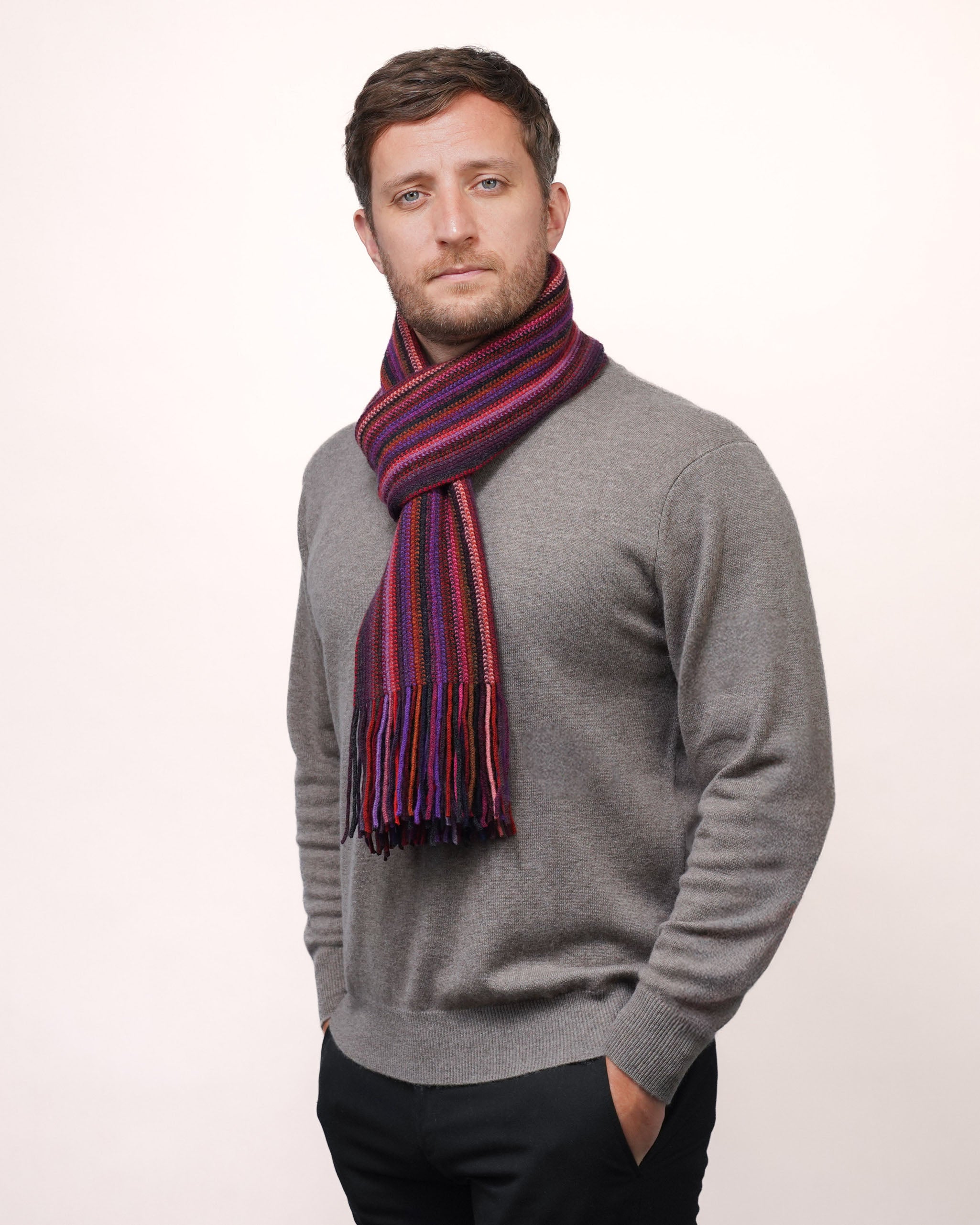 Lambswool Striped Scarf