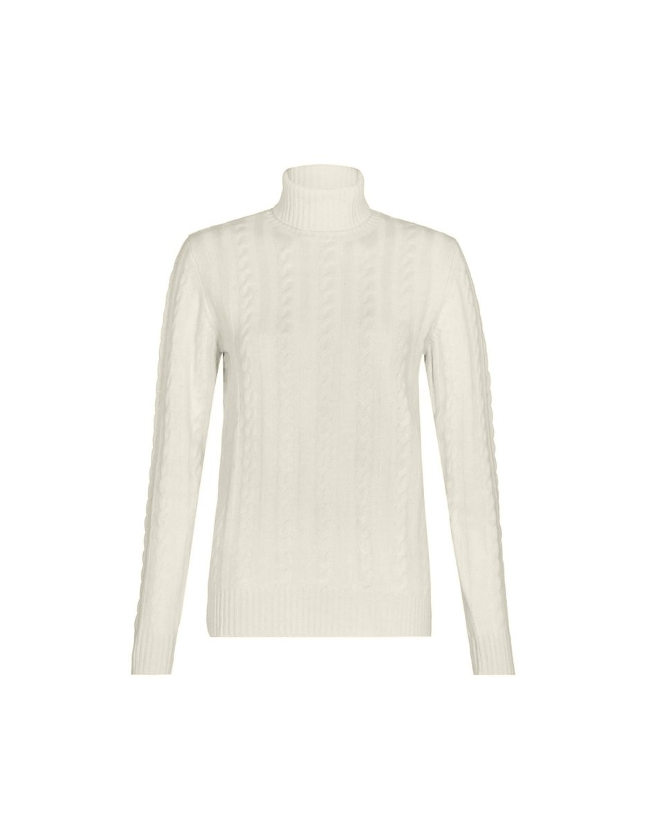 Cashmere Cable Roll Neck Jumper - LonaScott