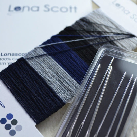 Cashmere Darning Yarn & Needles - LonaScott