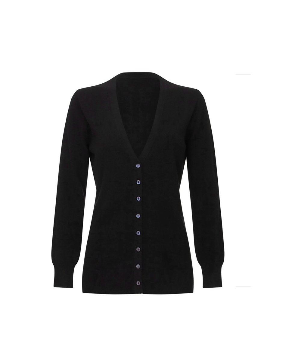 Cashmere Long V - Neck Cardigan - LonaScott