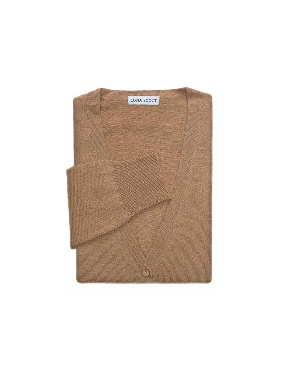 Cashmere Long V - Neck Cardigan - LonaScott