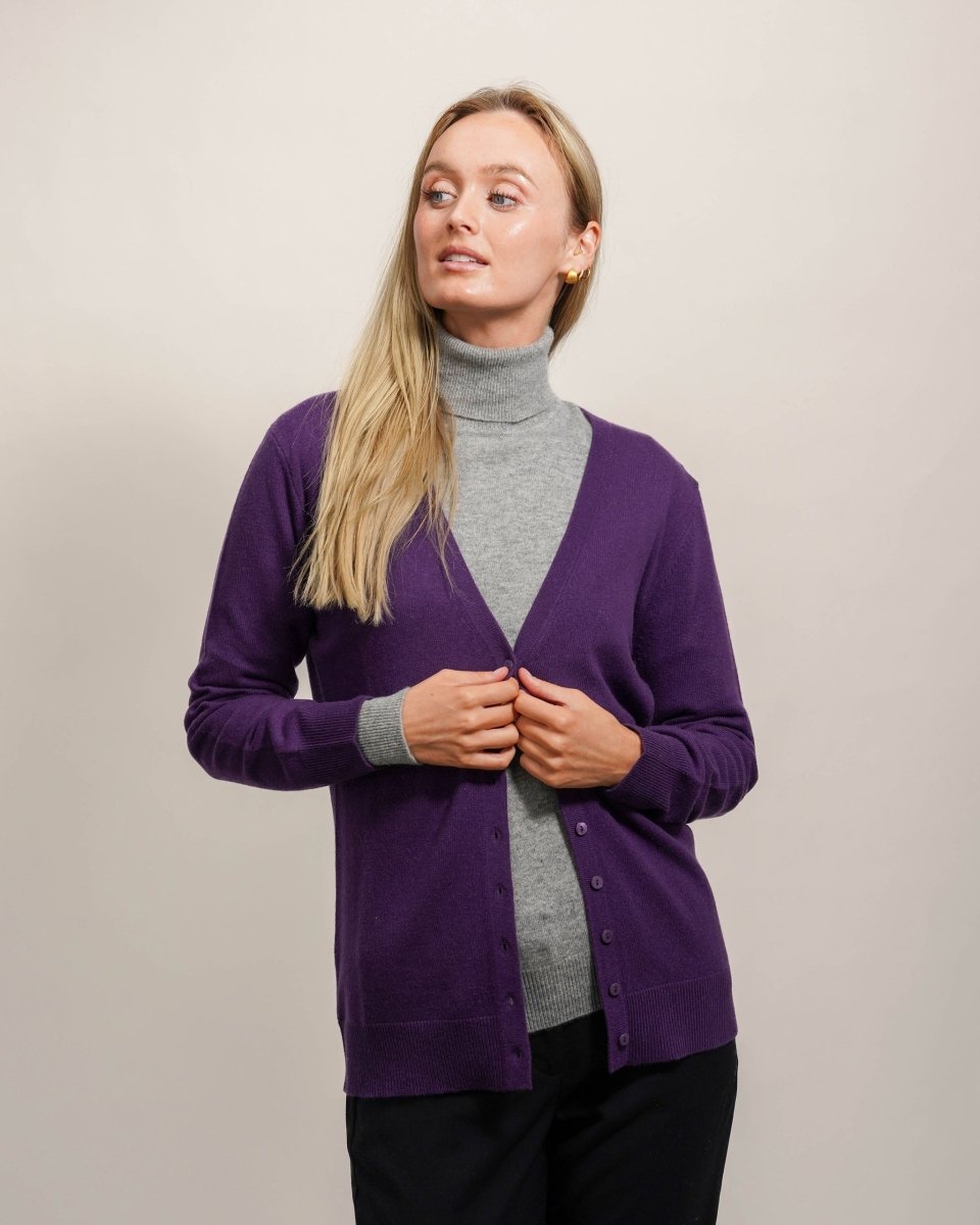 Cashmere Long V - Neck Cardigan - LonaScott