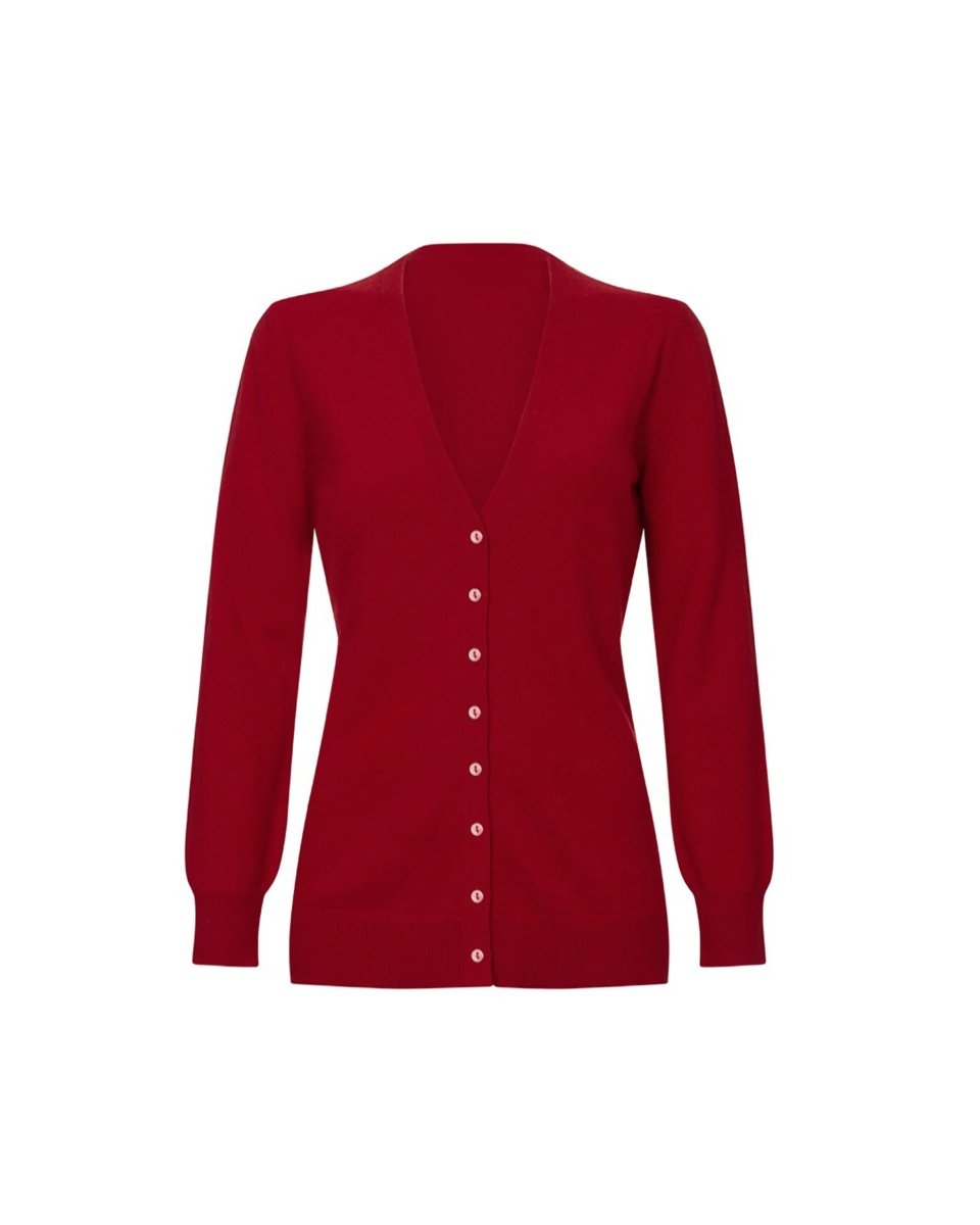 Cashmere Long V - Neck Cardigan - LonaScott