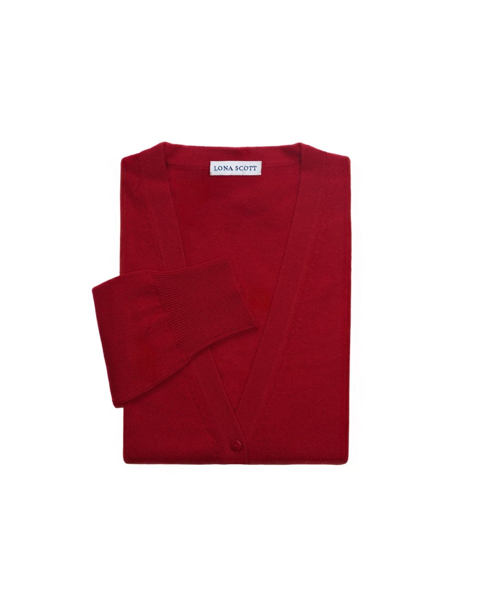 Cashmere Long V - Neck Cardigan - LonaScott