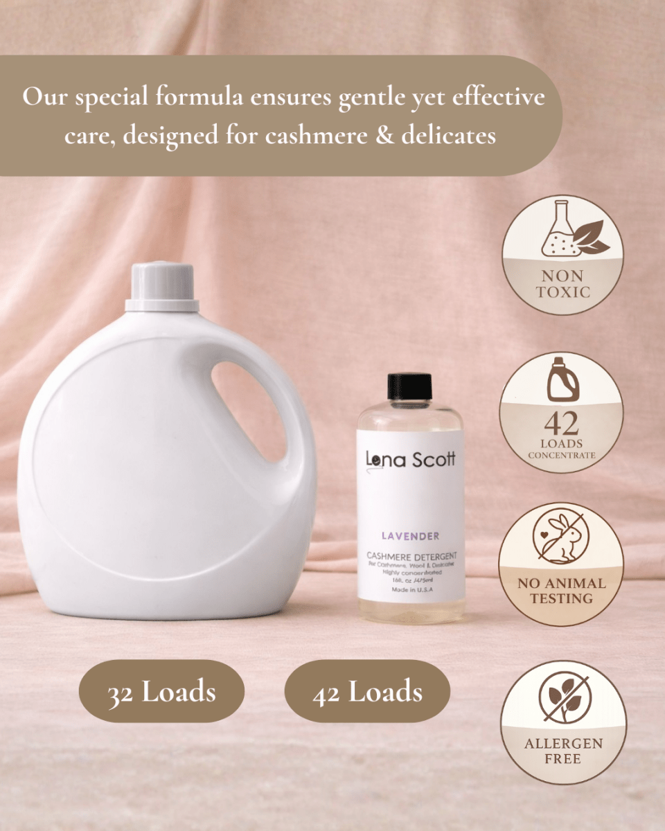 Cashmere, Wool & Delicates Shampoo Detergent 42 Loads. Made in U.S.A - LonaScott
