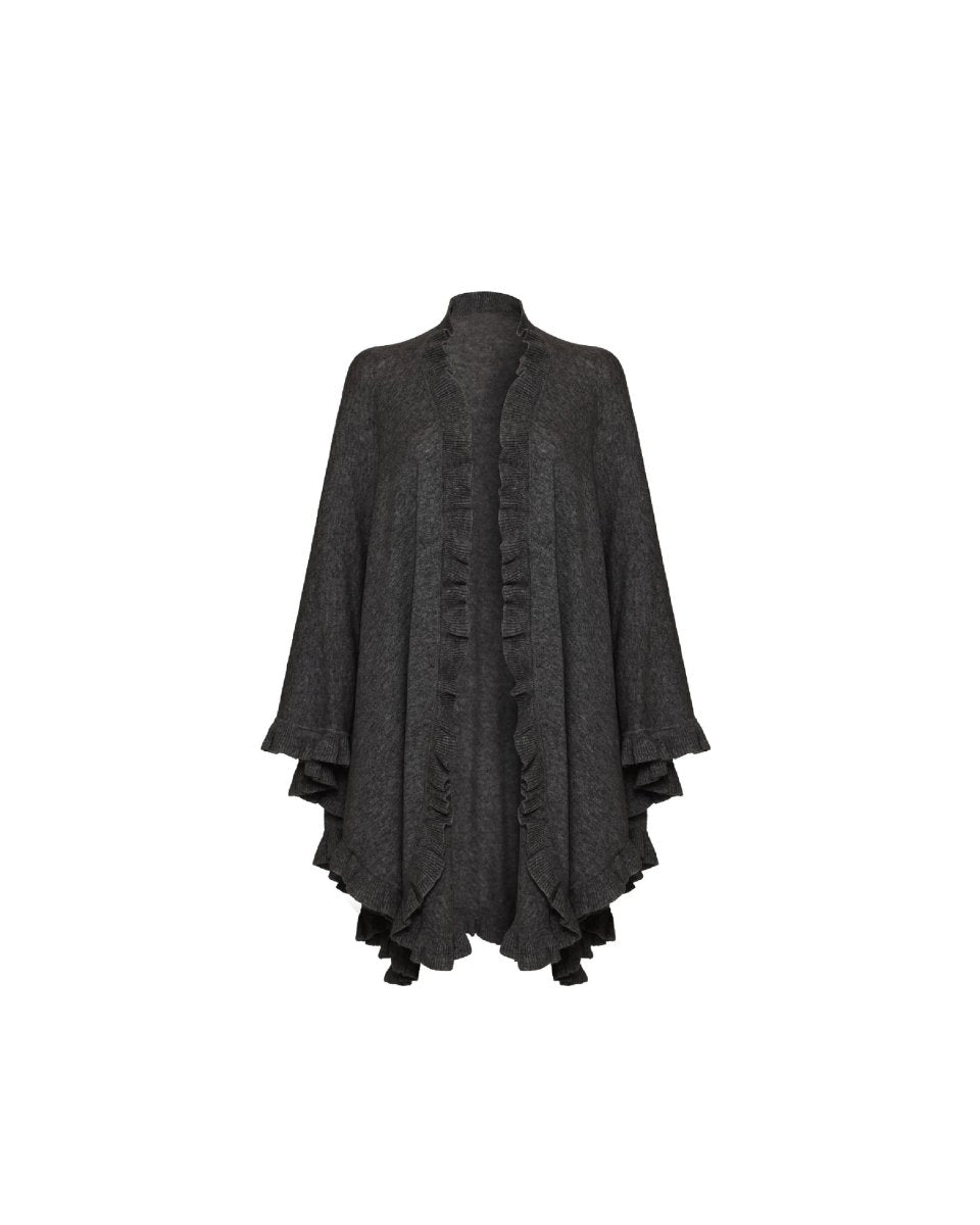 Lambswool Frilly Cape - LonaScott