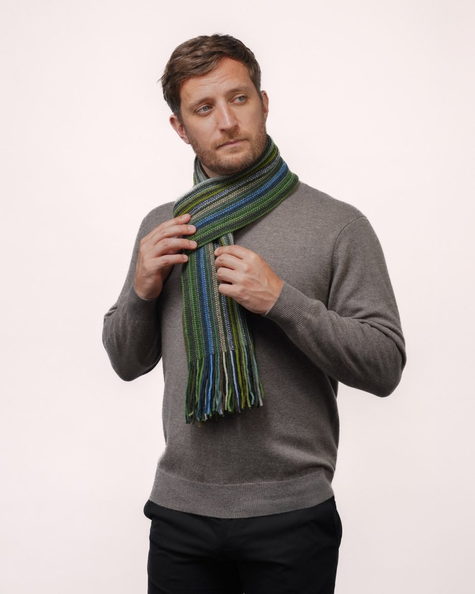 Lambswool Striped Scarf - LonaScott
