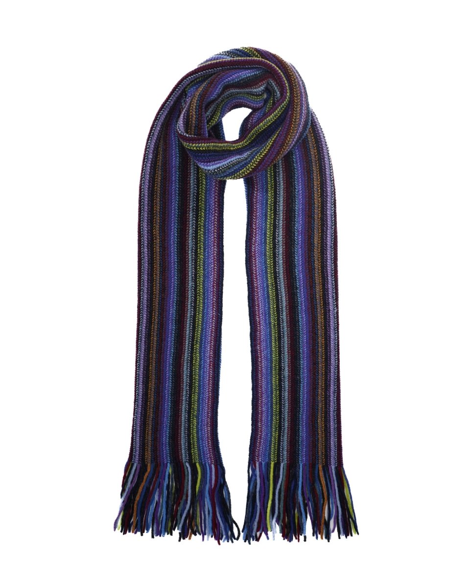 Lambswool Striped Scarf - LonaScott