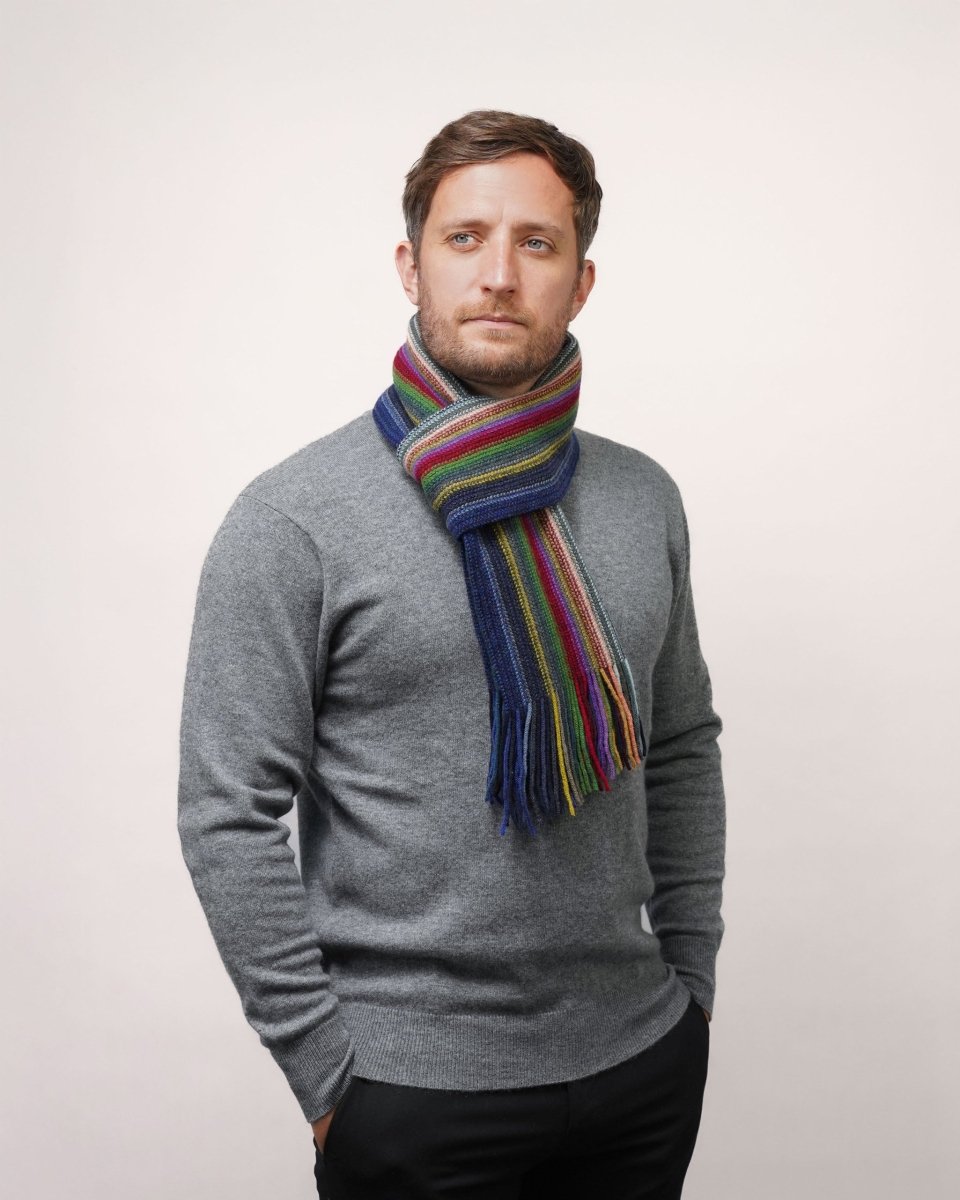 Lambswool Striped Scarf - LonaScott