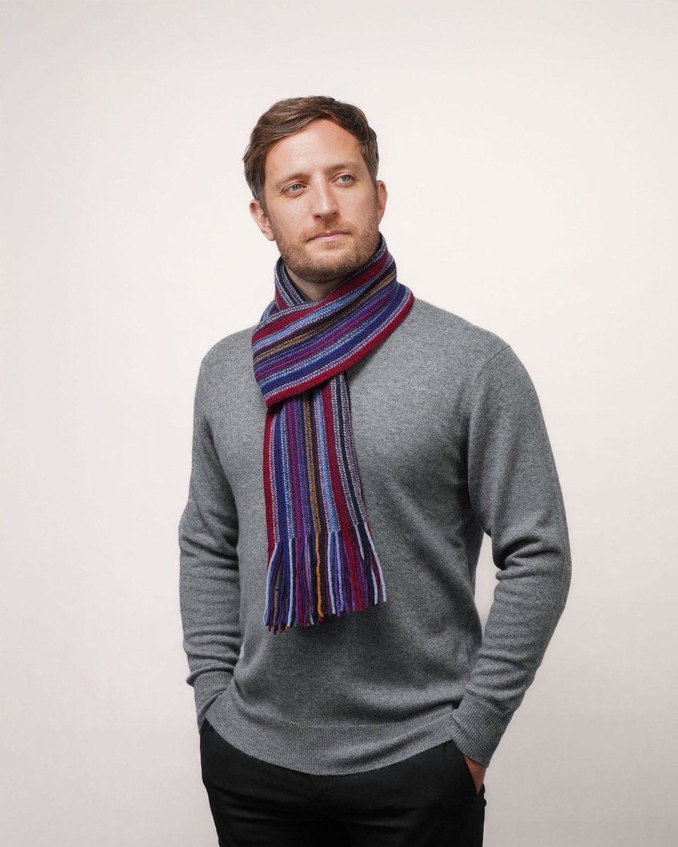 Lambswool Striped Scarf - LonaScott