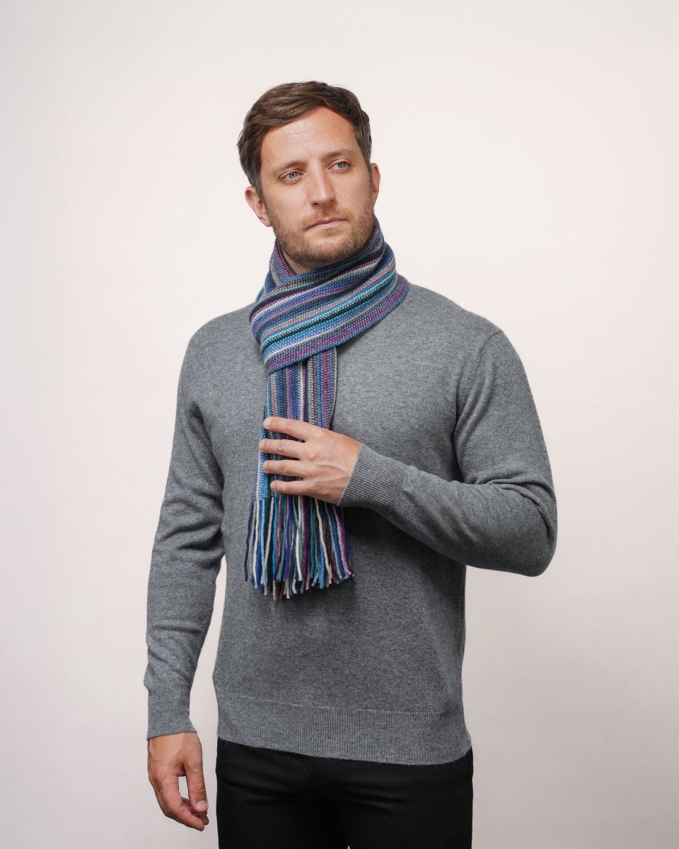 Lambswool Striped Scarf - LonaScott