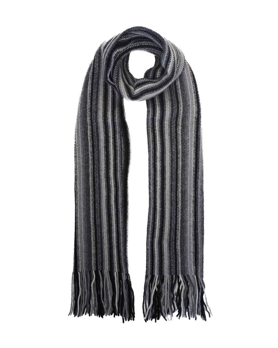 Lambswool Striped Scarf - LonaScott