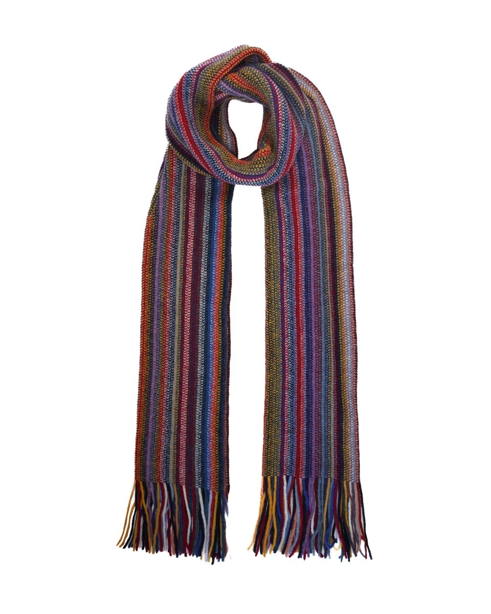 Lambswool Striped Scarf - LonaScott