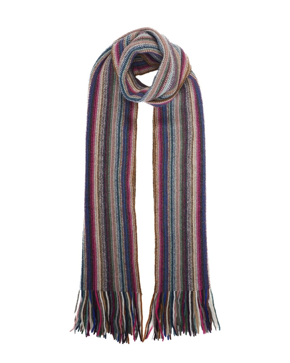 Lambswool Striped Scarf - LonaScott
