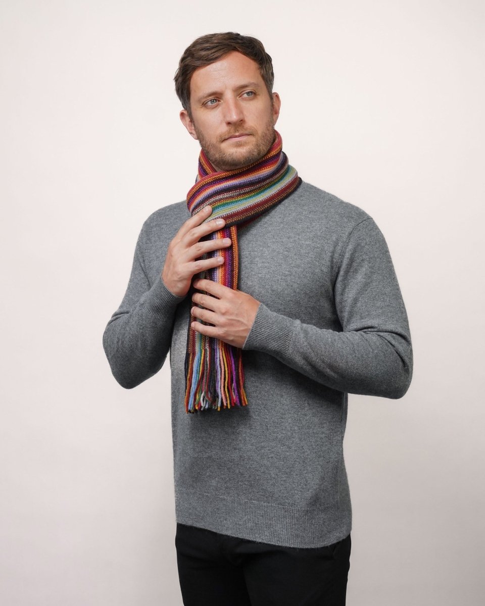 Lambswool Striped Scarf - LonaScott