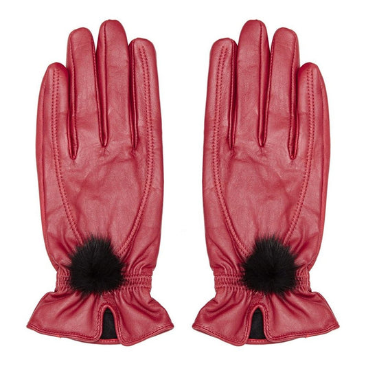 Leather Gloves with Fur Pompom - LonaScott