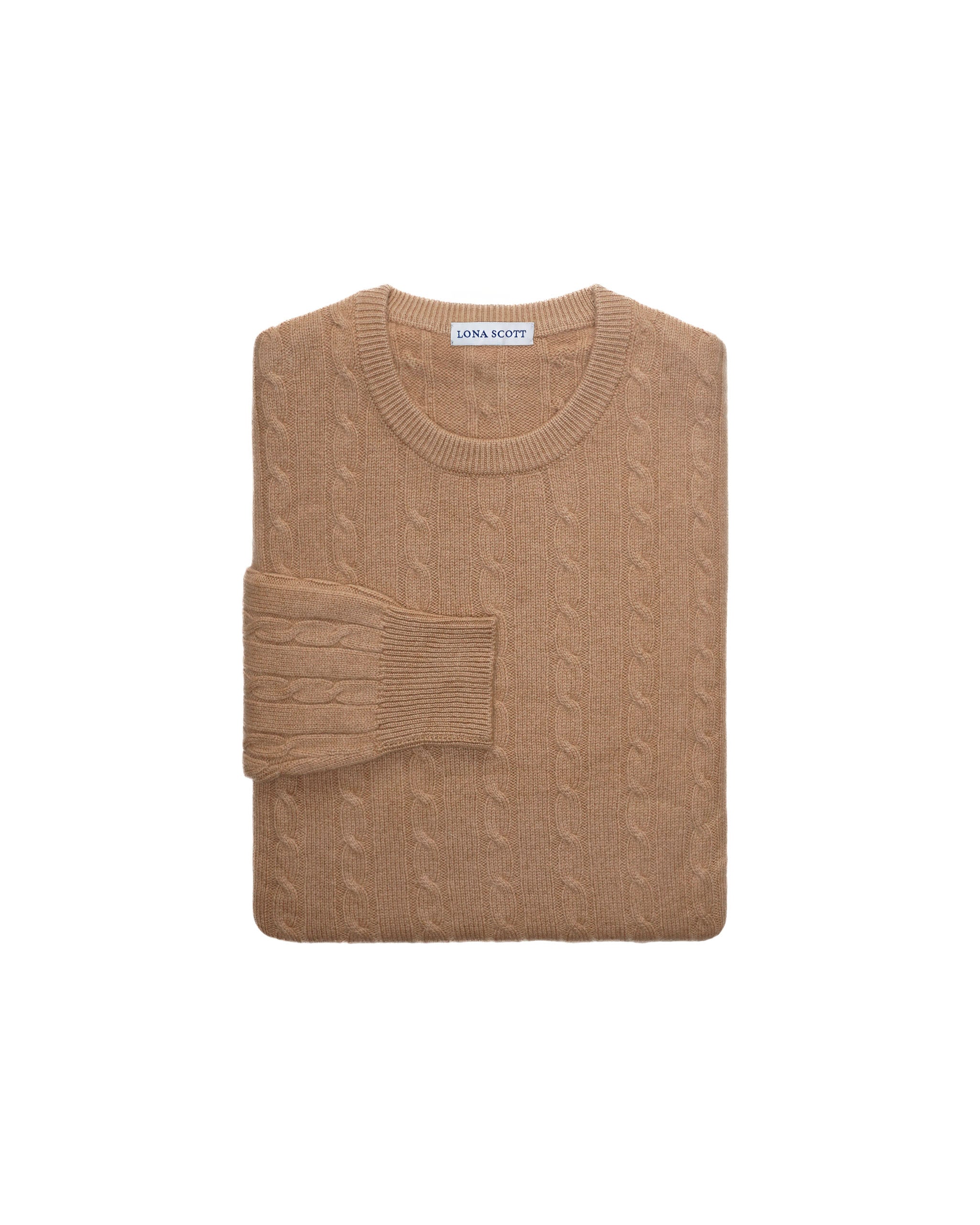 Mens Pure Cashmere Cable Jumper