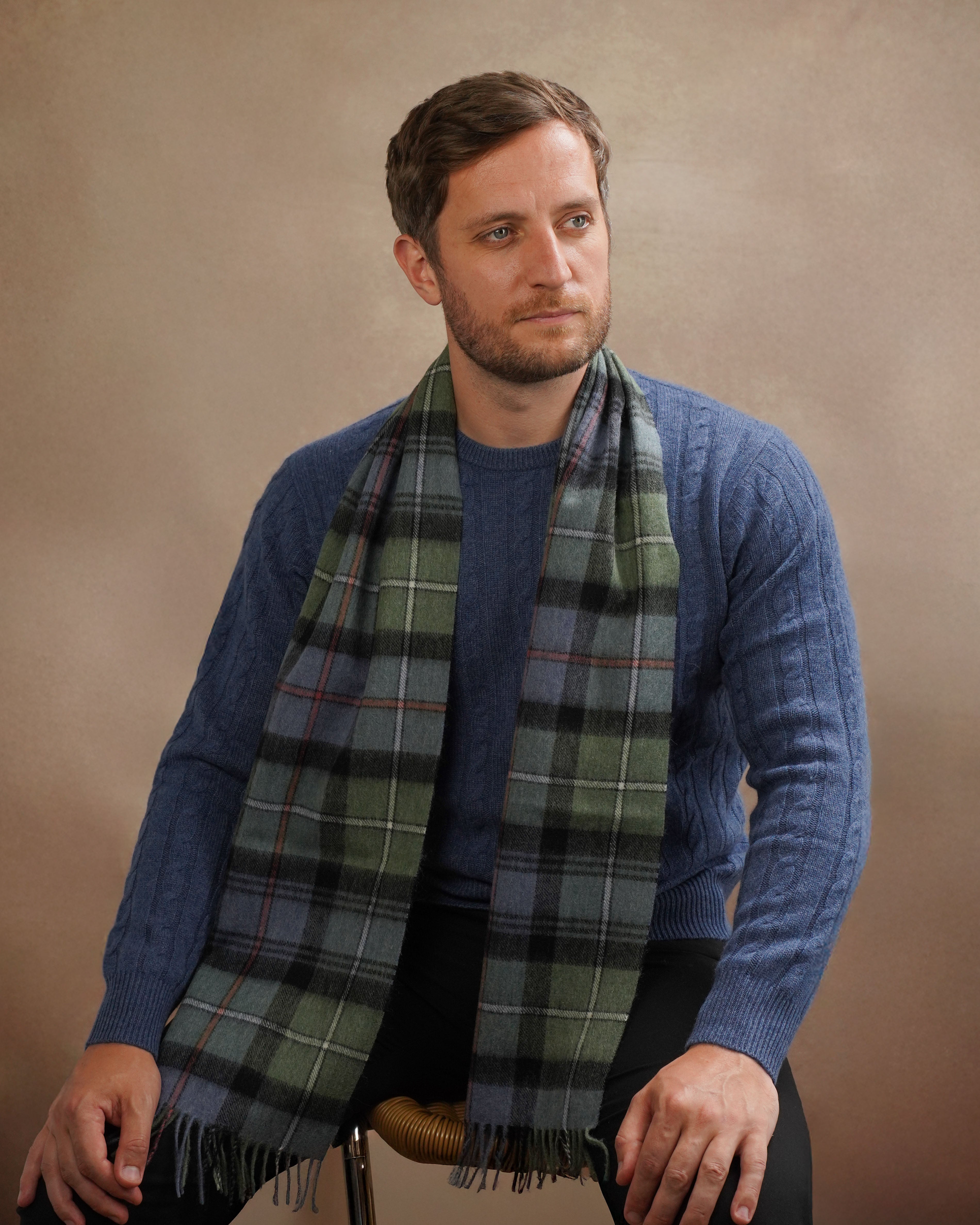 Mens Pure Cashmere Cable Jumper