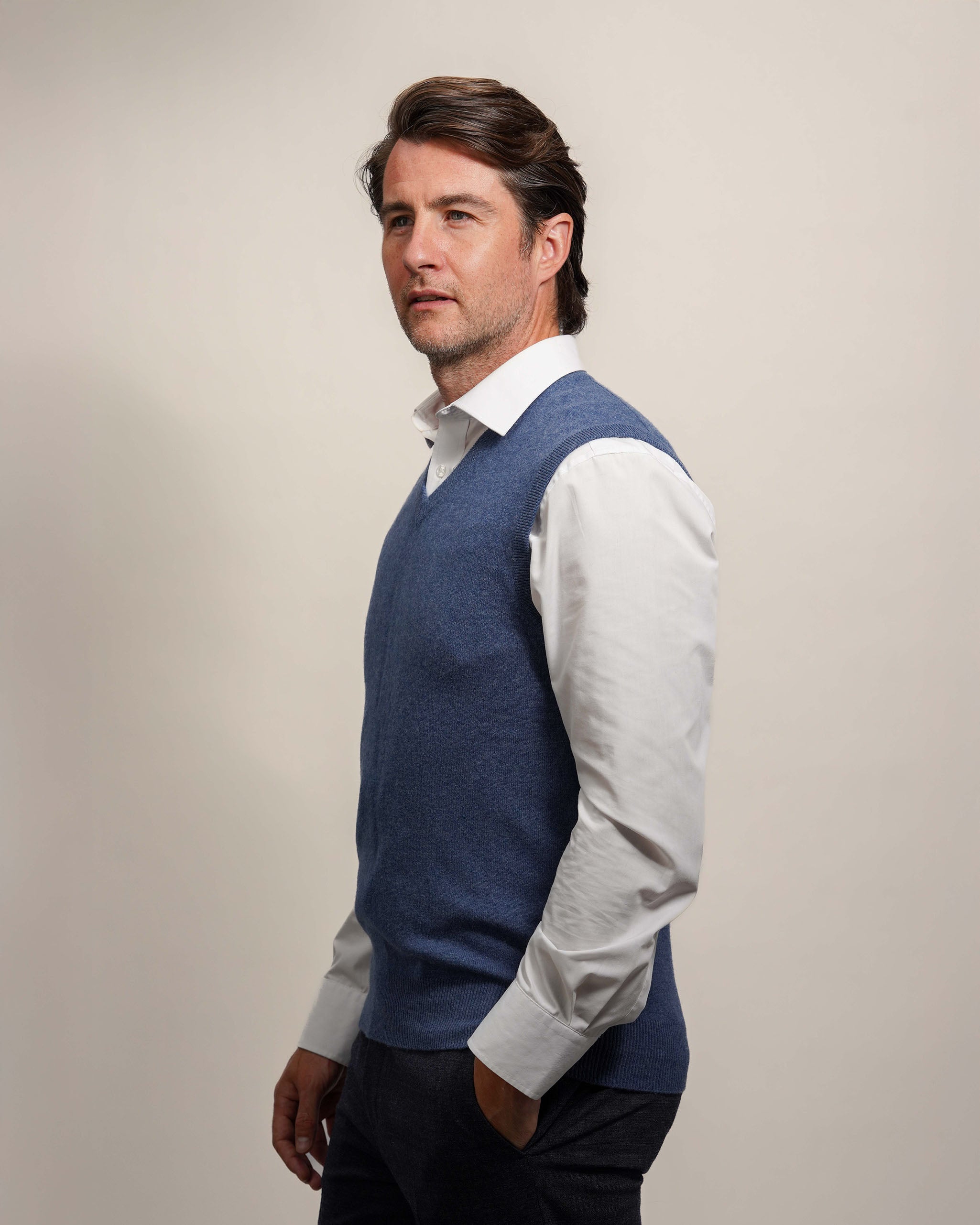 Men's Pure Cashmere Slipover