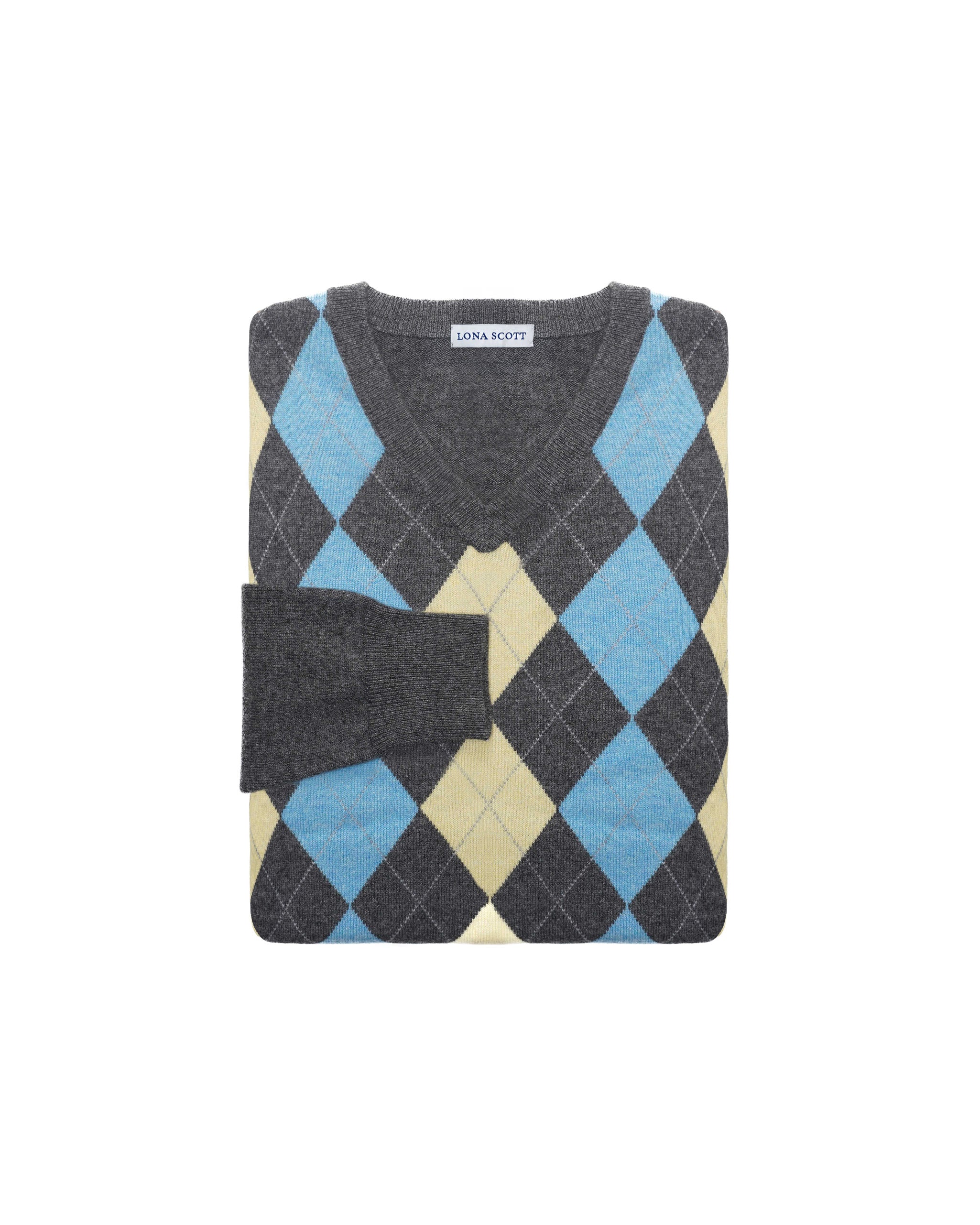 Men's Cashmere Argyle Jumper