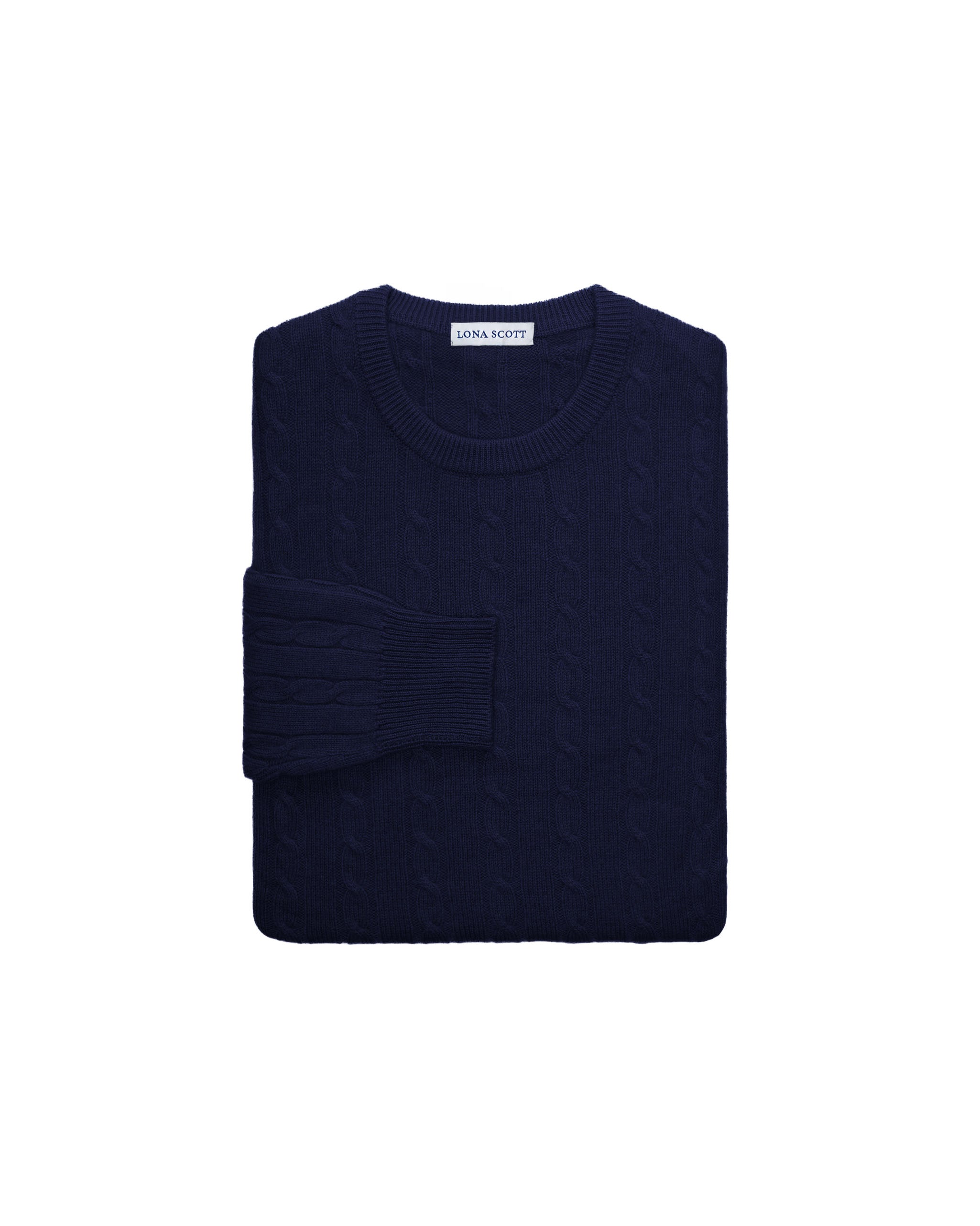 Mens Pure Cashmere Cable Jumper