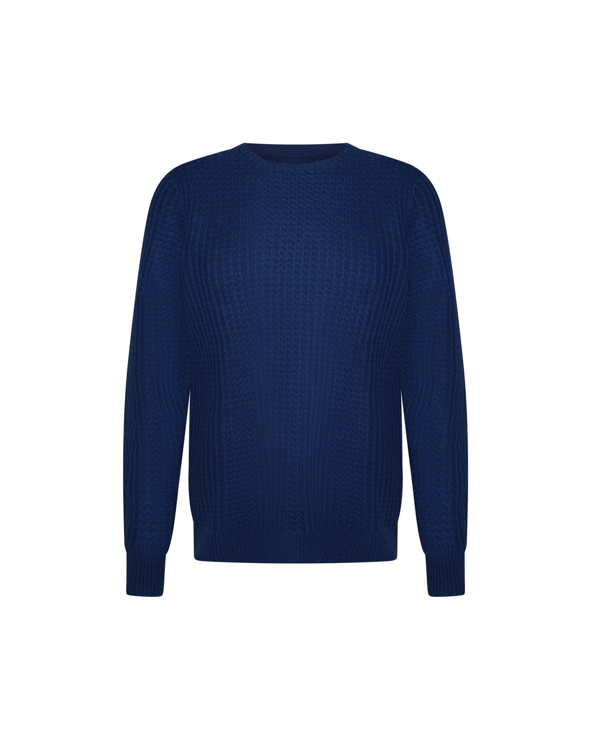 Mens Pure Cashmere Honeycomb Jumper