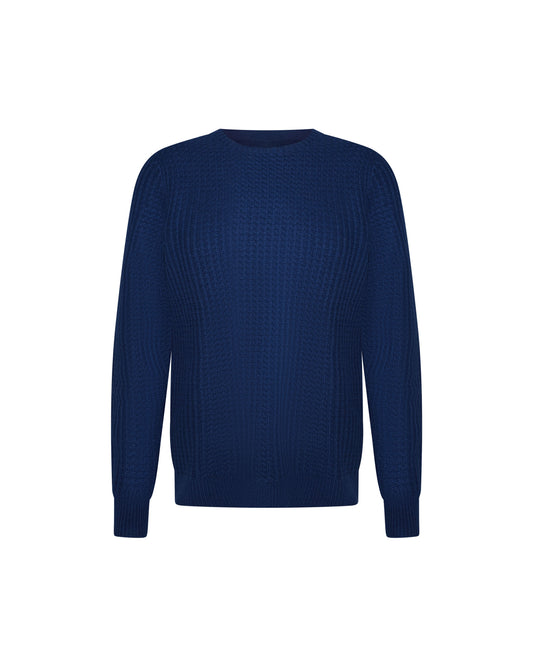 Mens Pure Cashmere Honeycomb Jumper
