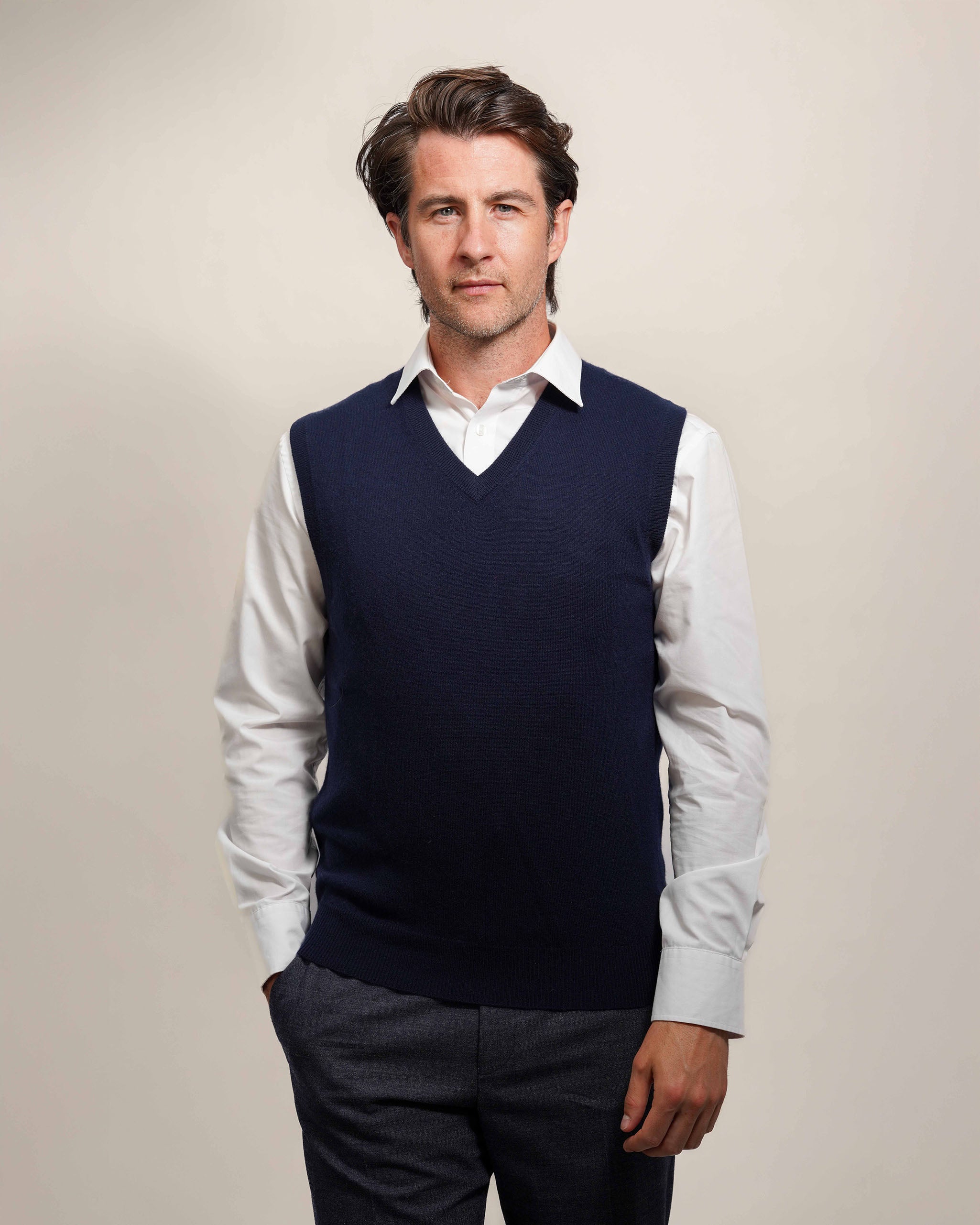 Men's Pure Cashmere Slipover