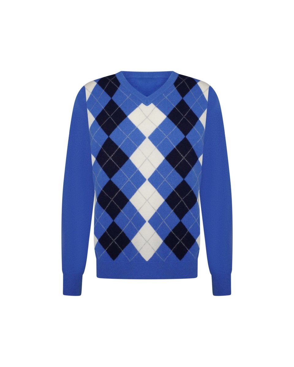 Men's Cashmere Argyle Jumper - LonaScott