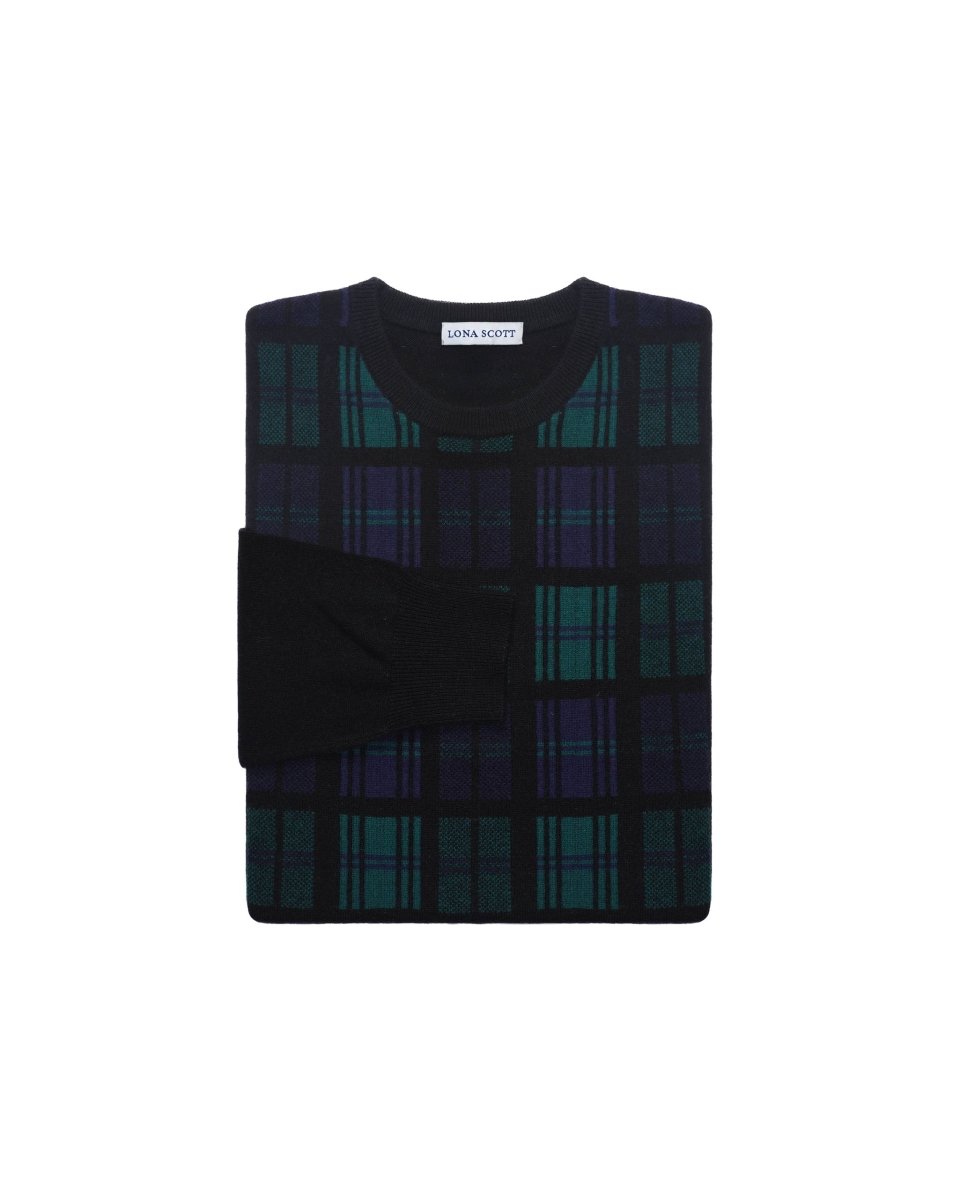 Men's Cashmere Argyle Jumper - LonaScott