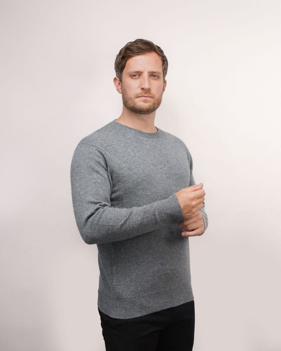 Men's Cashmere Round Neck Jumper - LonaScott