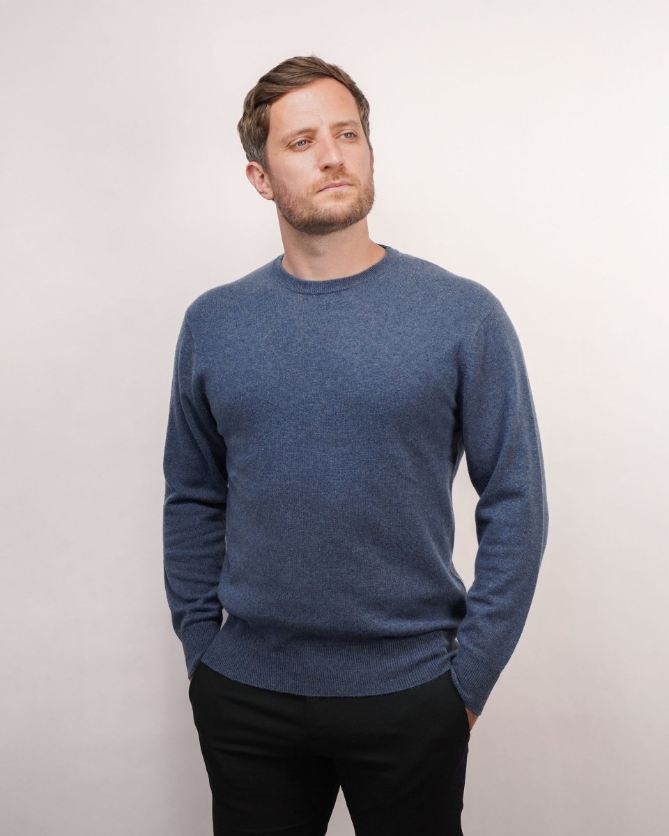 Men's Cashmere Round Neck Jumper - LonaScott
