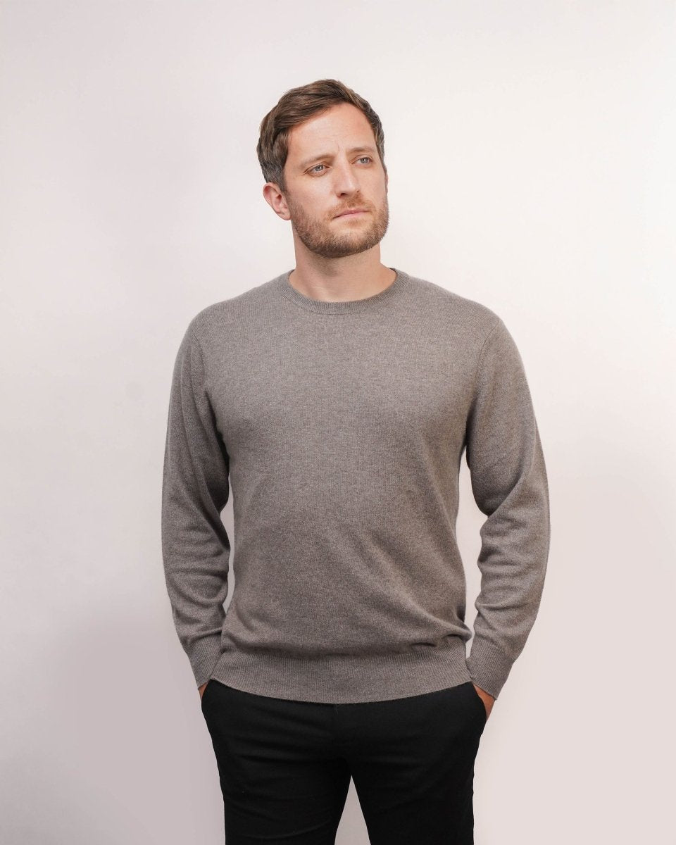 Men's Cashmere Round Neck Jumper - LonaScott