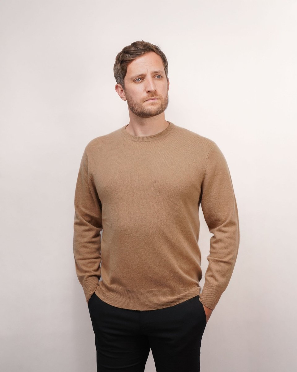 Men's Cashmere Round Neck Jumper - LonaScott