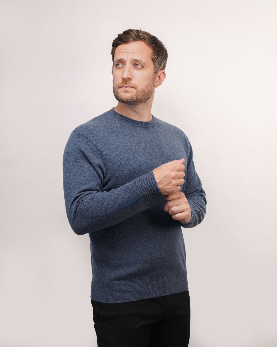Men's Cashmere Round Neck Jumper - LonaScott