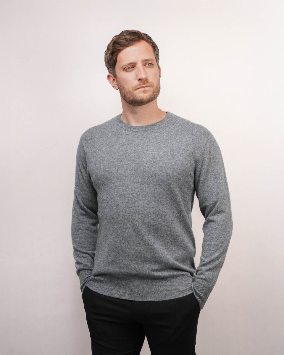 Men's Cashmere Round Neck Jumper - LonaScott