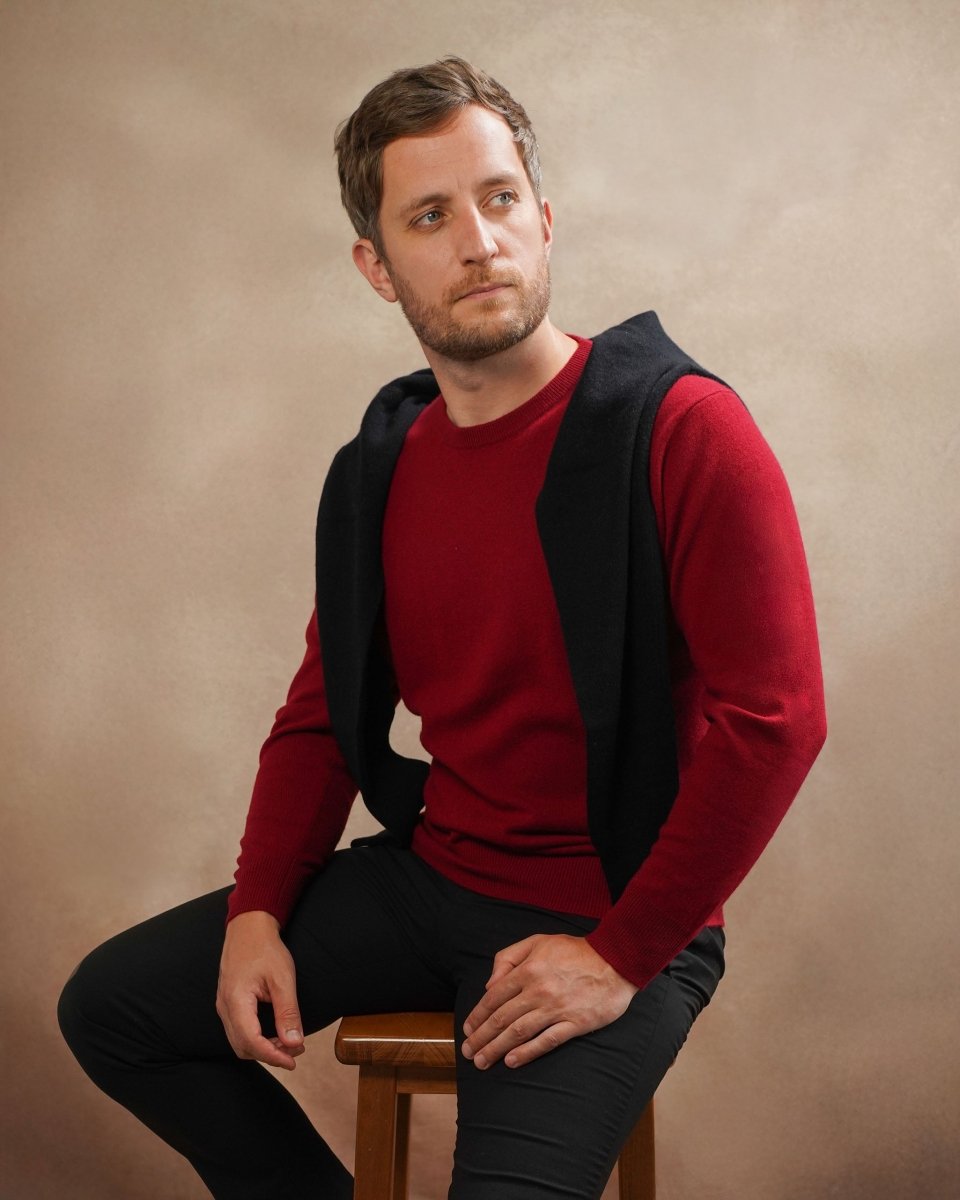 Men's Cashmere Round Neck Jumper - LonaScott