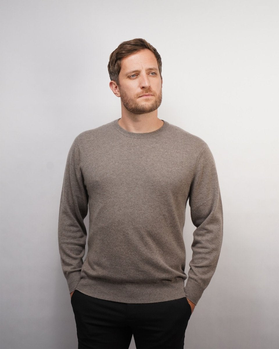 Men's Cashmere Round Neck Jumper - LonaScott
